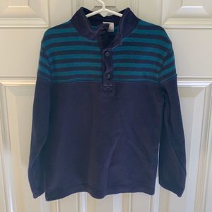 ❄️Long-sleeved blue striped shirt~ SIZE 6
